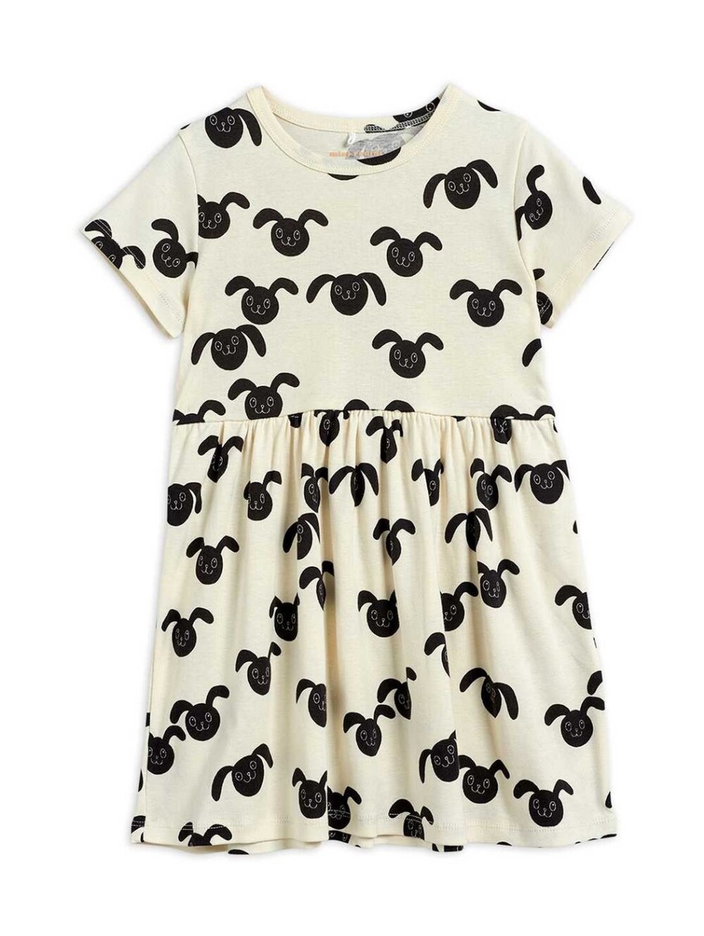 Mini Rodini Cream Dress with Black Bunny Faces